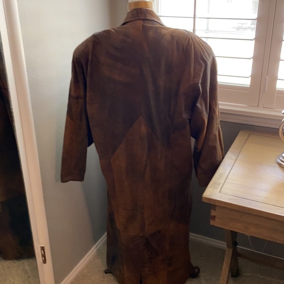 80’s long leather coat - Picture 2 of 3